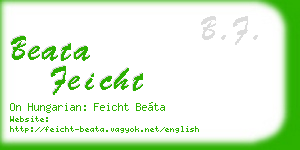 beata feicht business card